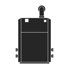 Heater electric vector black icon. Vector illustration heater electric on white background. Isolated black illustration icon of home boiler.