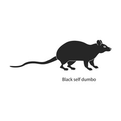 Mouse animal vector black icon. Vector illustration rat on white background. Isolated black illustration icon of mouse and rat.