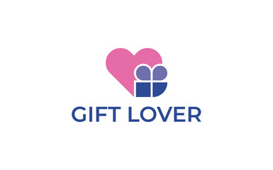 Gift Lover Birthday party logo design