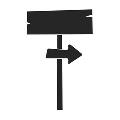 Wooden post vector black icon. Vector illustration signboard wood on white background. Isolated black illustration icon of wooden post.