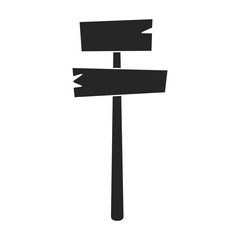 Wooden post vector black icon. Vector illustration signboard wood on white background. Isolated black illustration icon of wooden post.