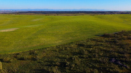 pola zieleń wiosna widok krajobraz rośliny  © Piotr