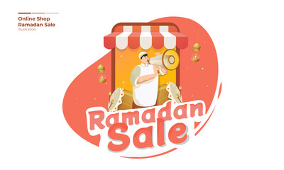 Online shop promotion with Ramadan sale offer