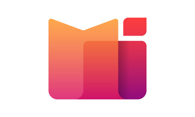 M Alphabet Gradient editable customized Logo for Tech company