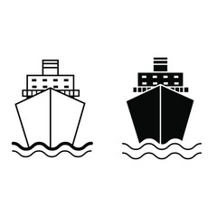 Ship icon vector set. liner illustration sign collection. tanker symbol or logo.