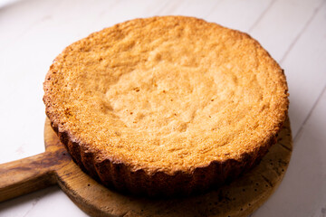 Bizcocho de almendra tradicional cake from north spain.