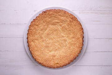 Bizcocho de almendra tradicional cake from north spain.