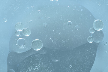 Abstract Blue water bubbles background