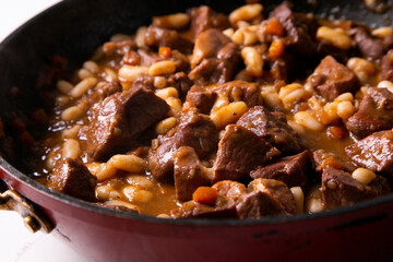 Beef stew with beans and vegetables