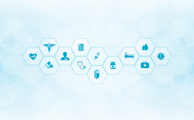 Medical background and icons