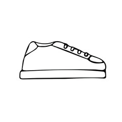 Sneakers hand drawn vector illustration on a white background