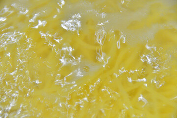 スパゲッティーを茹でる様子