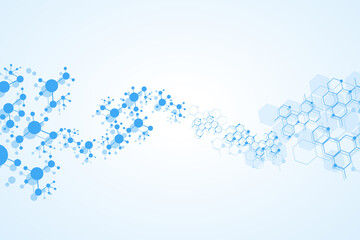 Abstract molecules medical background.