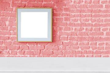 bright empty interior design, stone wall.