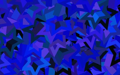 Dark Pink, Blue vector template with crystals, triangles.