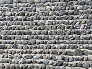 Texture of a stone wall. Old castle stone wall texture background. Stone wall as a background or texture