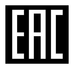 EAC logo icon. Aurasian conformity made symbol. Kazakhstan mark eurasian union EAC design pictogram