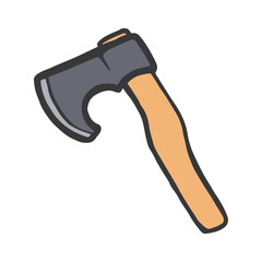 illustration axe, cartoon style, Vector icon for design
