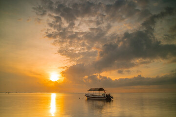 Fototapeta na wymiar Boat on the Beach, Bali Indonesia