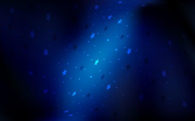 Dark BLUE vector layout with bright stars.