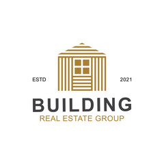 linear style Logo of modern home for construction, home wood, real estate, building, property