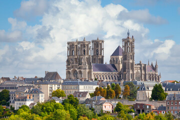 Aerial view of Laon Cathedral