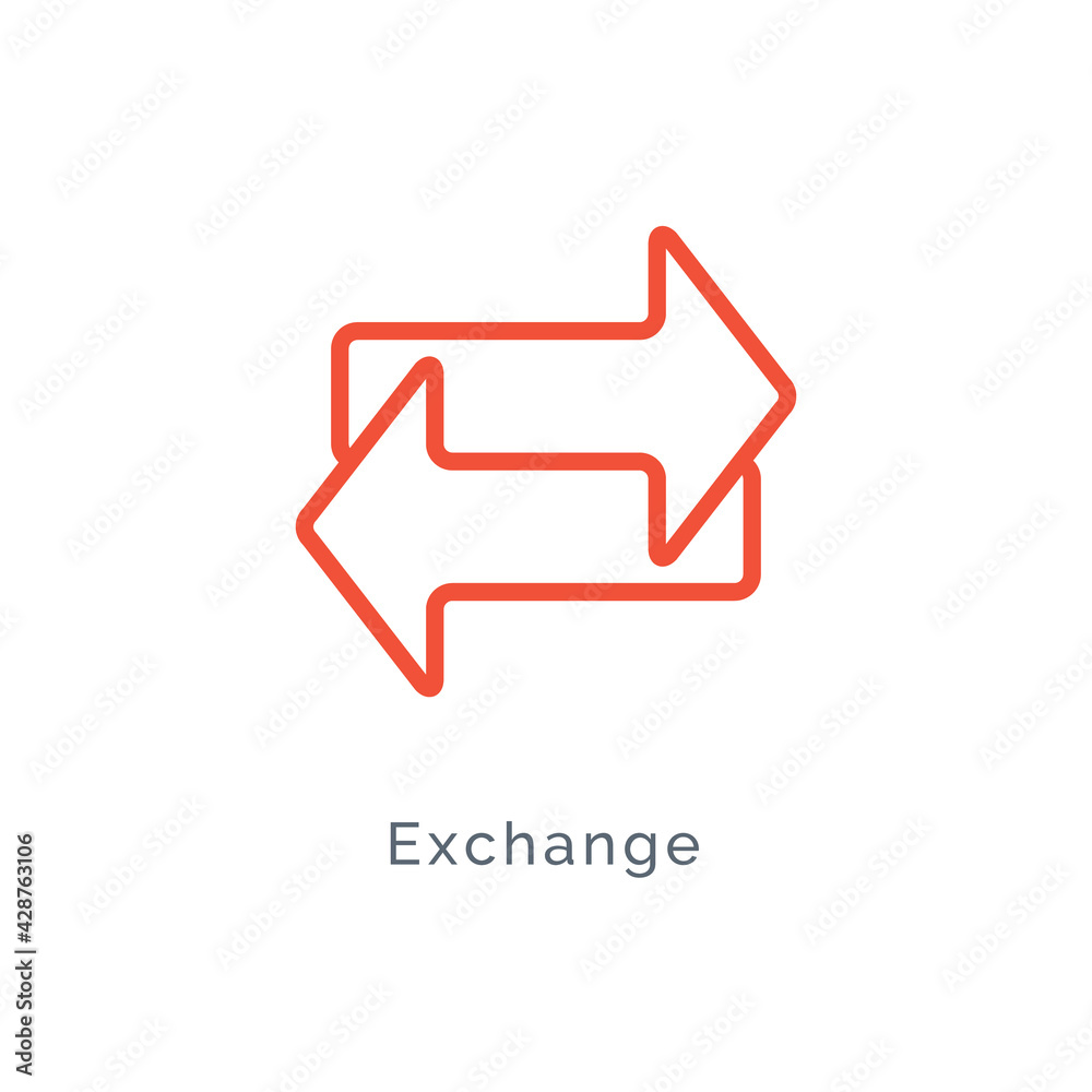 Wall mural exchange arrow icon, reverse swap vector switch flip. exchange data symbol icon