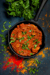 Chicken tikka masala in a pan