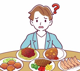 たくさん食べ物を食べる人