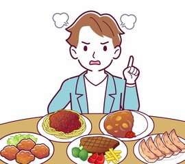 たくさん食べ物を食べる人