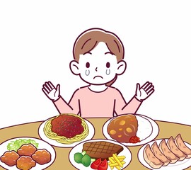 たくさん食べ物を食べる人