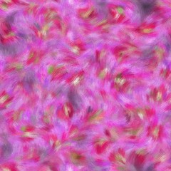 Seamless faux digital painted floral pattern print. High quality illustration. Procedural painting with realistic brush strokes in impressionistic style. Abstract art for surface design and print.