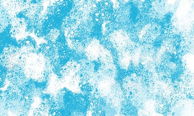 Blue marine foam or sea surface, wall sponge texture or cloudy sky digital illustration. Colorful blue and white wallpaper or background. Fresh and summer mood, architectural approach to nature.