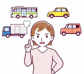 交通手段を考える人