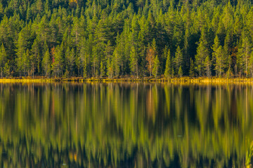 Autumn landscape in Muonio, Lapland, Northern Finland