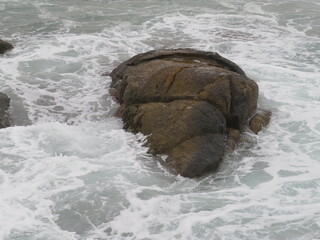 ocean waves on the rocks