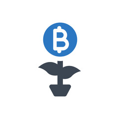 Bitcoin growth icon