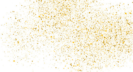 Fototapeta na wymiar Glitter gold background sparkle dust vector confetti explosion. Golden glitter dust pattern