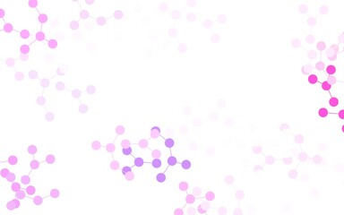 Light Purple, Pink vector pattern with artificial intelligence network.