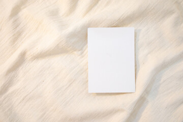Blank Card Mockup designs in an authentic white greeting card artworks or stationery designs. empty paper card background