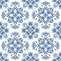 Abstract seamless background, blue flower, suitable for the design of fabrics, textiles, clothing, wallpaper, pillows, decorative elements, wrapping paper