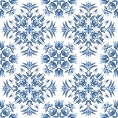 Abstract seamless background, blue flower, suitable for the design of fabrics, textiles, clothing, wallpaper, pillows, decorative elements, wrapping paper