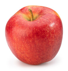 Fresh Red apple isolated on white background, Red Envy apple with leaves on white background With...