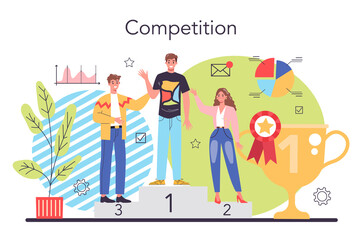 Competitor analysis concept. Business competition. Market research