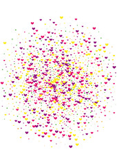 Purple Women Round Wallpaper. Rose Little Frame. Pink Circle Elegant. Yellow Bright Illustration. Gift Backdrop.