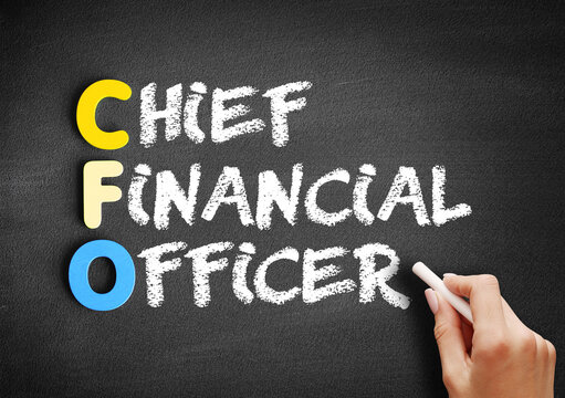 CFO - Chief Financial Officer acronym, business concept on blackboard.