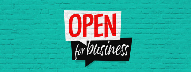 Obraz premium Open for business