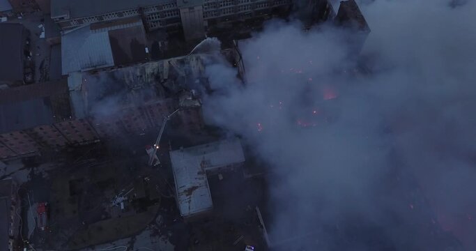 Nevskaya Manufactura is on fire