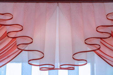 Beautiful on organza curtains for background