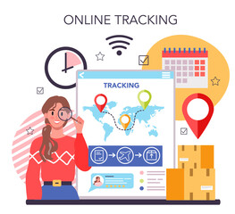 Suppliers online service or platform. B2B idea, global logistic